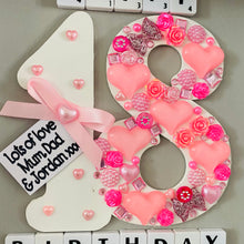 Load image into Gallery viewer, personalised 18th birthday frame with lights and gift card