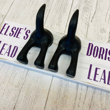 Load image into Gallery viewer, personalised double dog lead hook with dog tail hook