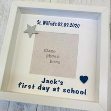 Load image into Gallery viewer, 1st day at school personalised photo frame