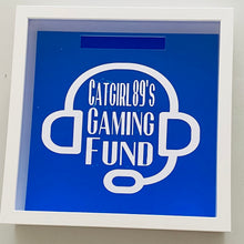 Load image into Gallery viewer, personalised gaming fund money box frame