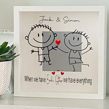 Load image into Gallery viewer, Box frame personalised gift for gay couple