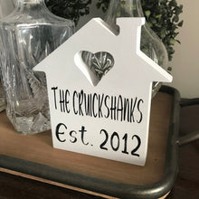 Load image into Gallery viewer, freesanding house with your family name and established since your choice of year