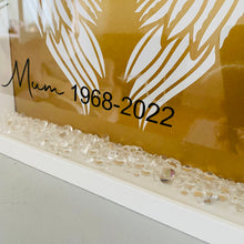 Load image into Gallery viewer, families are forever even when they've gained their angel wings, personalised remembrance frame