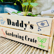 Load image into Gallery viewer, wooden personalised gardening crate