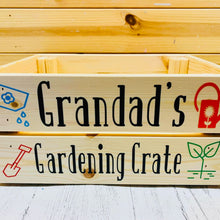 Load image into Gallery viewer, wooden personalised gardening crate
