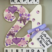 Load image into Gallery viewer, personalised framed 21st birthday gift with lights