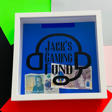 Load image into Gallery viewer, personalised gaming fund money box frame