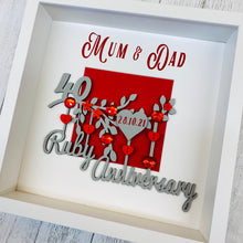 Load image into Gallery viewer, Personalised Ruby Wedding Anniversary Frame