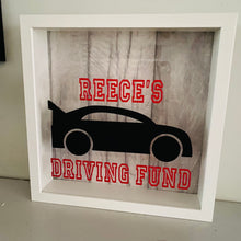 Load image into Gallery viewer, personalised driving fund money box frame