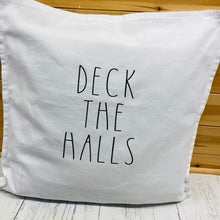 Load image into Gallery viewer, white cushion cover measuring 50cm x 50 cm with your choice of word on