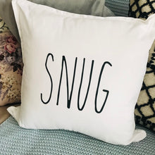 Load image into Gallery viewer, white cushion cover measuring 50cm x 50 cm with your choice of word on