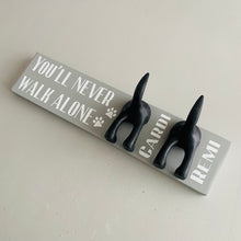 Load image into Gallery viewer, You’ll Never Walk Alone Dog Lead Hook With Name
