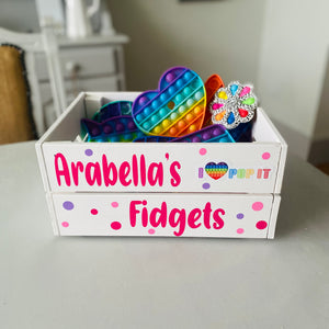 Personalised Fidget Storage Crate