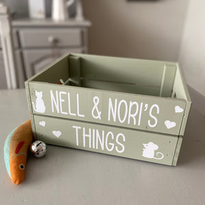 Personalised Cat Toy Box