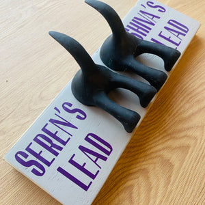 Personalised Double Dog Lead Hook