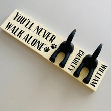 Load image into Gallery viewer, You’ll Never Walk Alone Dog Lead Hook With Name
