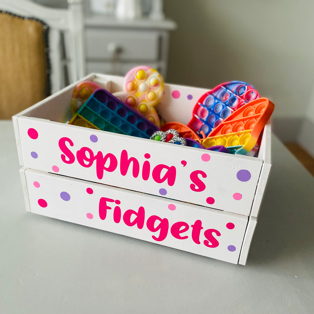 Personalised Fidget Storage Crate