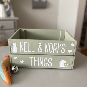 Personalised Cat Toy Box