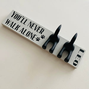 You’ll Never Walk Alone Dog Lead Hook With Name