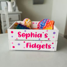 Load image into Gallery viewer, Personalised Fidget Storage Crate
