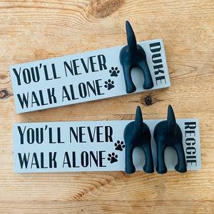 You’ll Never Walk Alone Dog Lead Hook With Name