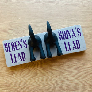 Personalised Double Dog Lead Hook