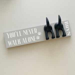 You’ll Never Walk Alone Dog Lead Hook With Name