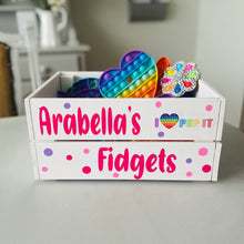 Load image into Gallery viewer, Personalised Fidget Storage Crate
