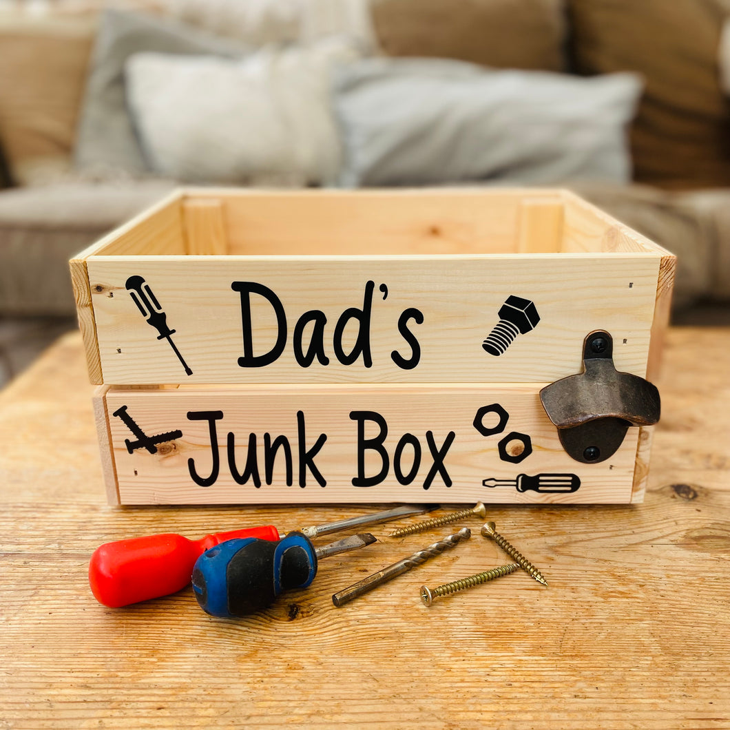 Junk Box Crate With Bottle Opener