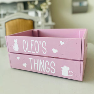 Personalised Cat Toy Box