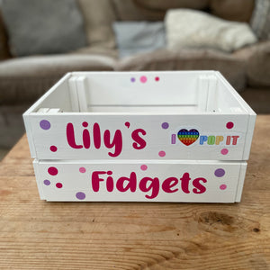 Personalised Fidget Storage Crate