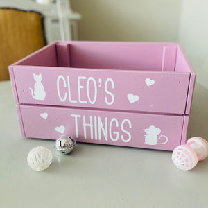Personalised Cat Toy Box