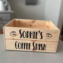 Load image into Gallery viewer, Personalised Coffee Station Crate
