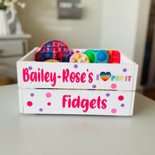 Load image into Gallery viewer, Personalised Fidget Storage Crate

