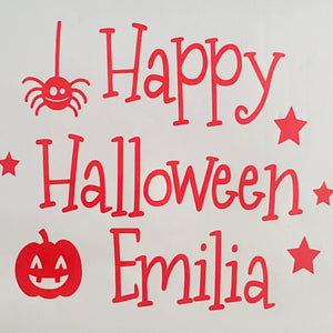 Halloween Personalised Balloon Sticker