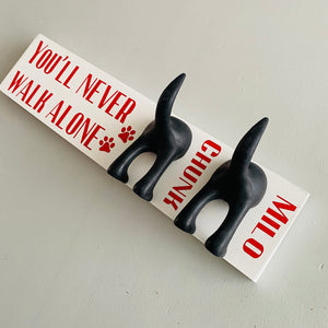 You’ll Never Walk Alone Dog Lead Hook With Name