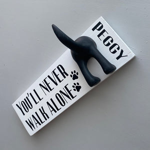 You’ll Never Walk Alone Dog Lead Hook With Name