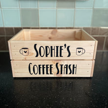 Load image into Gallery viewer, Personalised Coffee Station Crate
