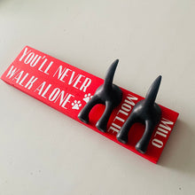 Load image into Gallery viewer, You’ll Never Walk Alone Dog Lead Hook With Name
