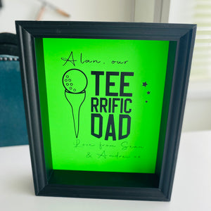 'Tee'rrific Dad Golf Themed frame