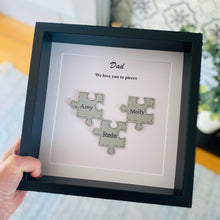Load image into Gallery viewer, Personalised Framed Jigsaw &#39;We Love You to Pieces&#39; Gift
