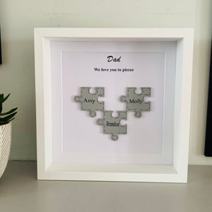 Personalised Framed Jigsaw 'We Love You to Pieces' Gift
