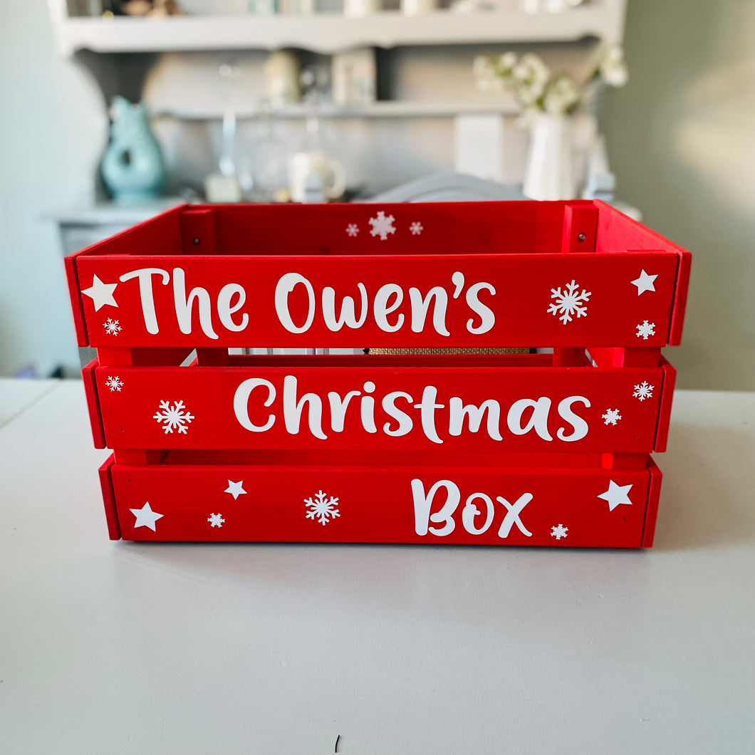 Large Personalised Christmas Eve Crate