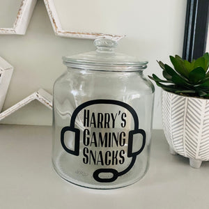 Personalised Gaming Snack Jar