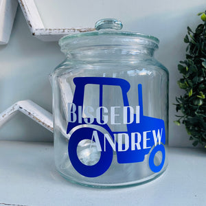 Personalised Tractor Jar