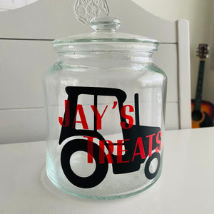 Personalised Tractor Jar