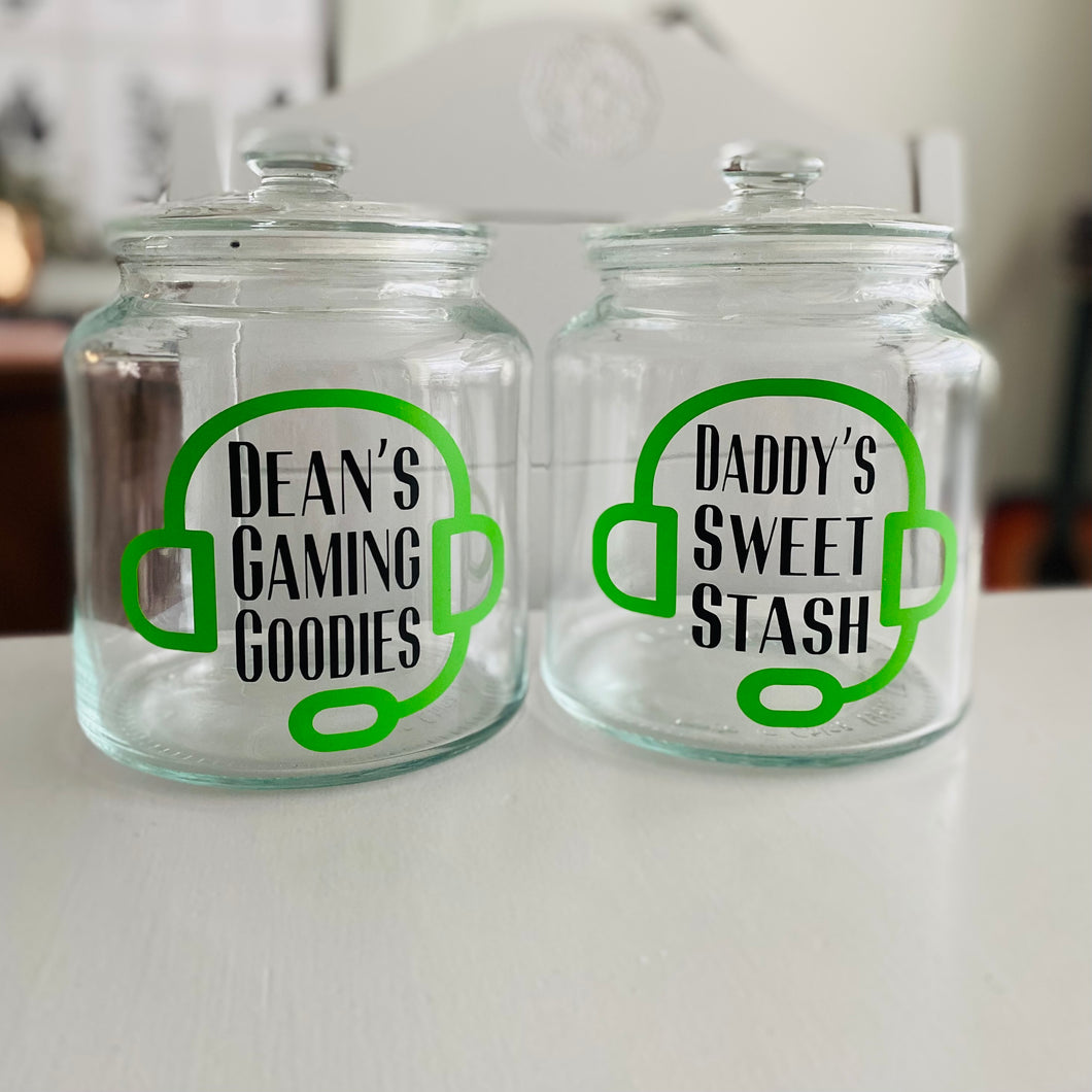 Personalised Gaming Snack Jar