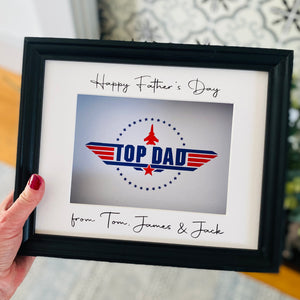 ‘Top Dad’ Personalised Frame