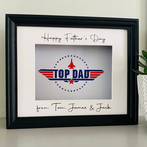 ‘Top Dad’ Personalised Frame