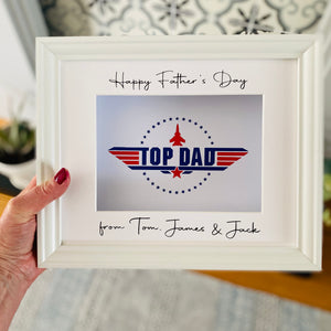 ‘Top Dad’ Personalised Frame